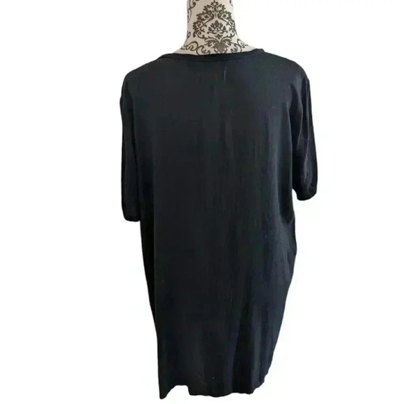 Aritzia  TNA Tunic Black Short Sleeve Dress Top Rayon Baggy Women's size Small - Picture 4 of 12